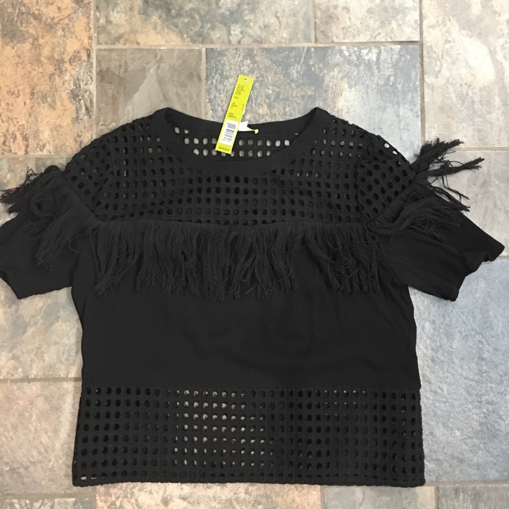 Gianni Bini fringe crop top